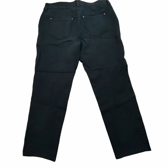 Chico's Jeans Women's Size 0.5 Black So Slimming Ankle Gold Zippered Pockets - Picture 2 of 12